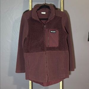 Deep Plum Columbia Full-Zip Fleece Jacket
